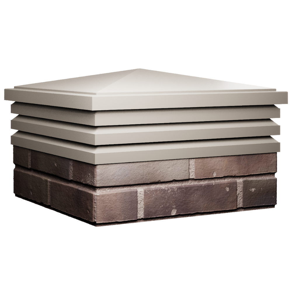 Колпак Zking Бона ХайТек Бежевый на столб 2х2 кирпича (513х513мм) в Оренбурге фото