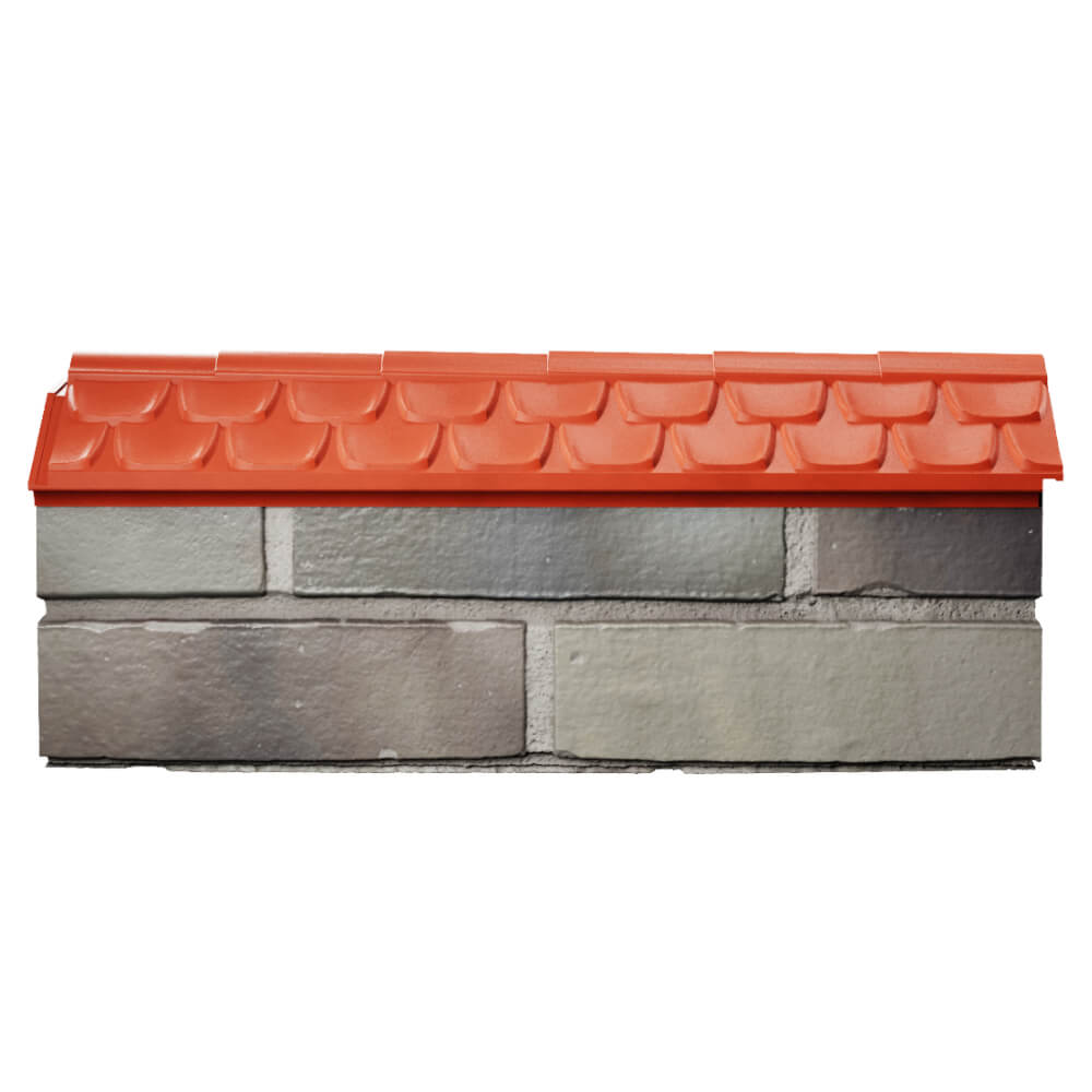 Парапет Zking Эльбрус Красный с посадкой на 0.5 кирпича (130мм) в Оренбурге фото
