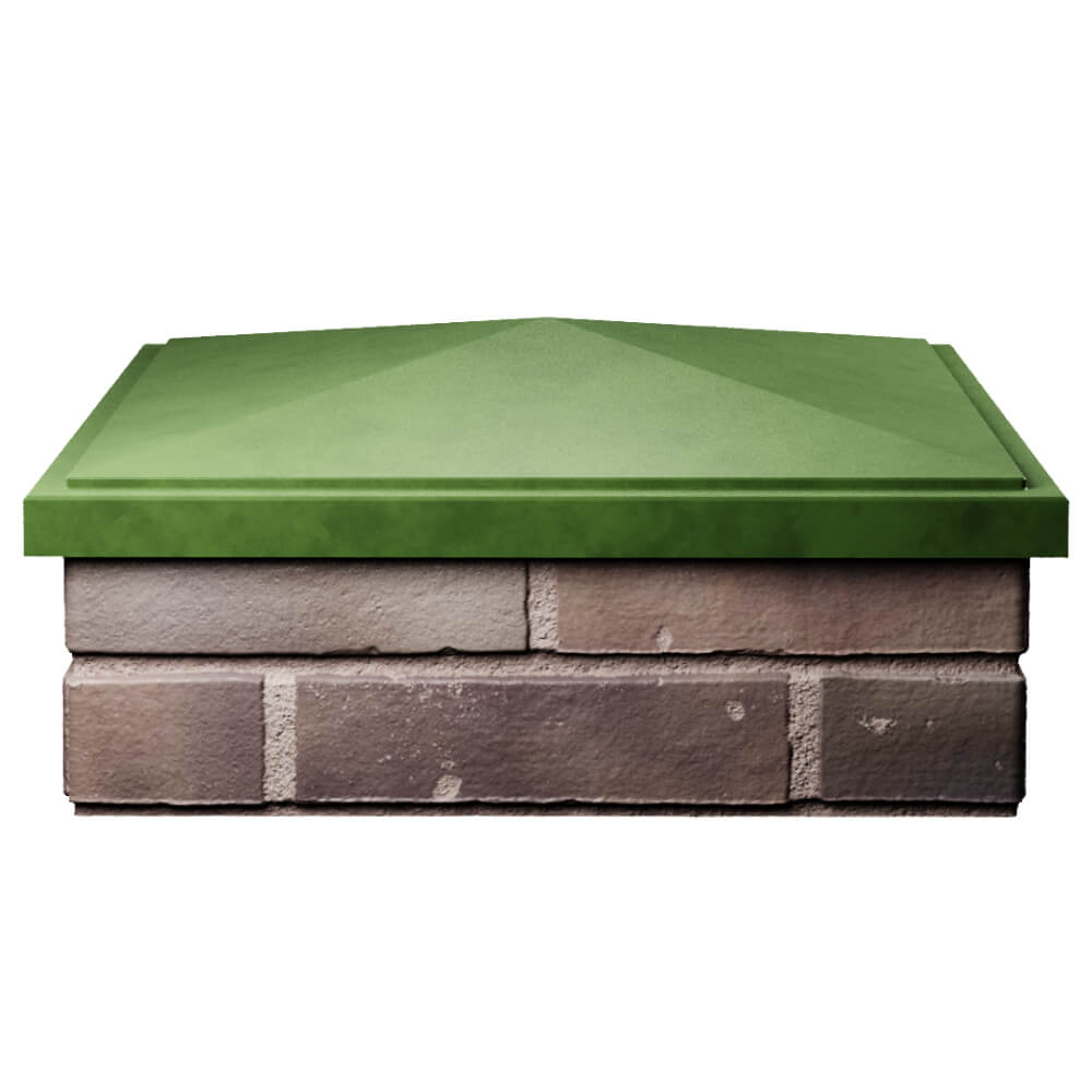 Колпак Zking БонаМоно Зеленый на столб 2х2 кирпича (515х515, 530х530мм) Оренбург фото