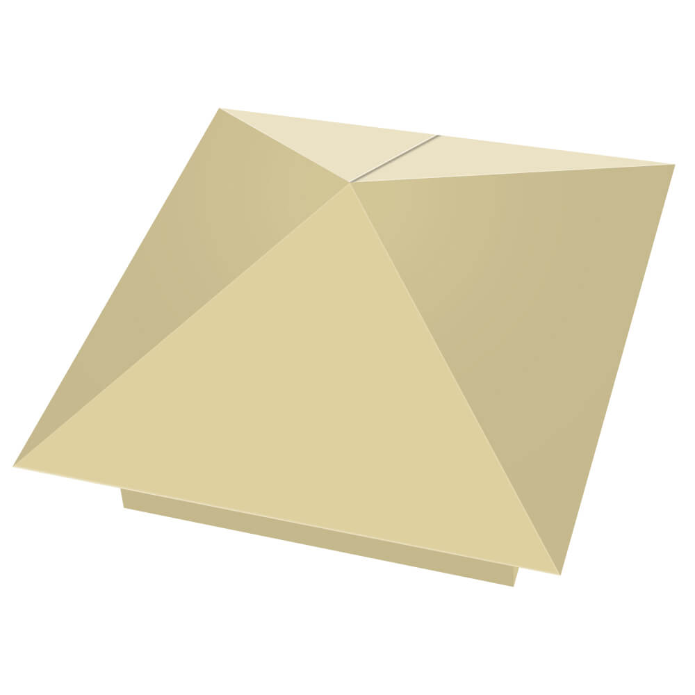 Колпак металлический 400х400мм RAL1014 Бежевый заборный Оренбург фото