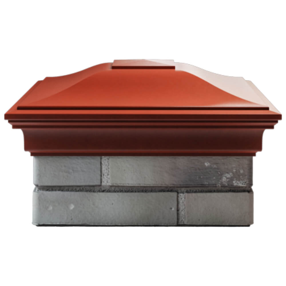 Колпак Zking Монблан Красный на столб 1.5х1.5 кирпича (385х385мм) Оренбург фото