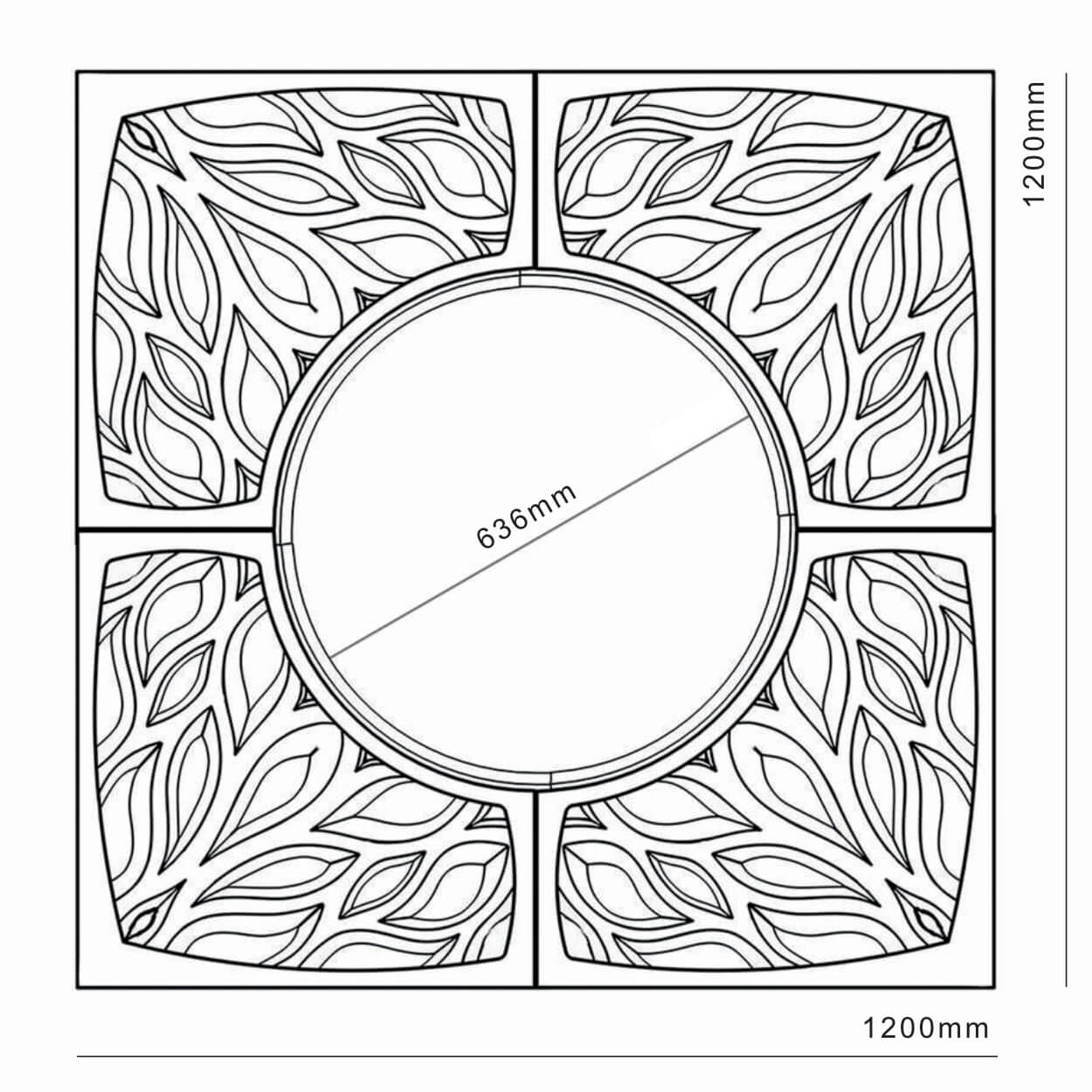 Приствольная решетка для дерева ZKING CRUST 1.2х1.2м Черная в Оренбурге фото