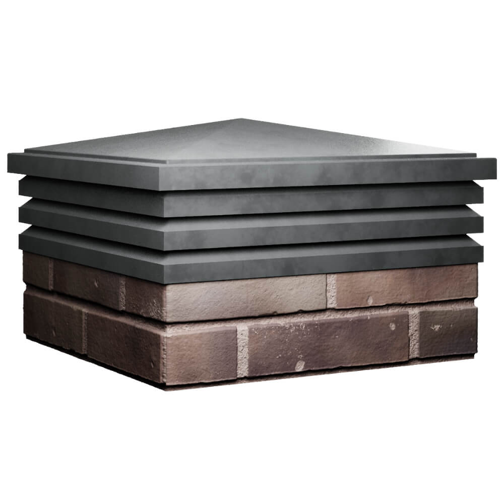 Колпак Zking Бона ХайТек Серый на столб 2х2 кирпича (513х513мм) в Оренбурге фото