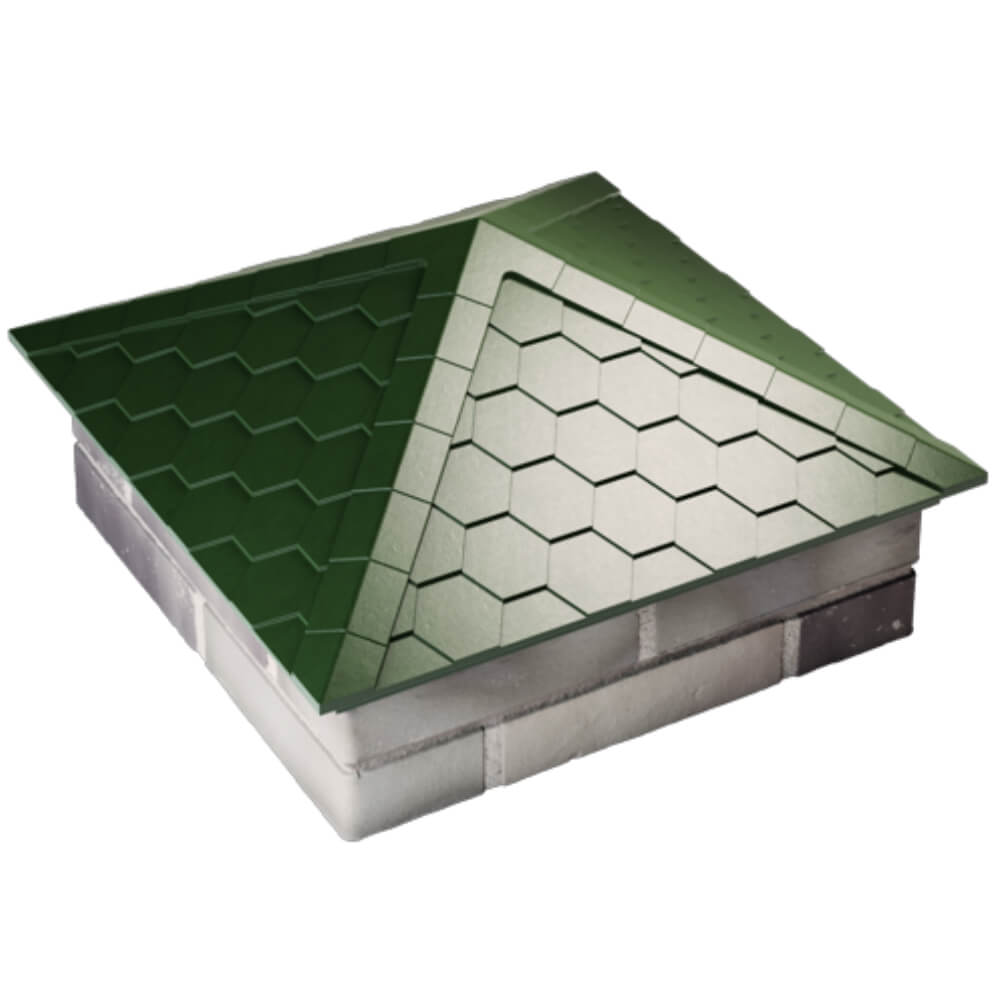 Колпак Zking Эверест Зеленый на столб 2х2 кирпича (535х535мм) Оренбург фото