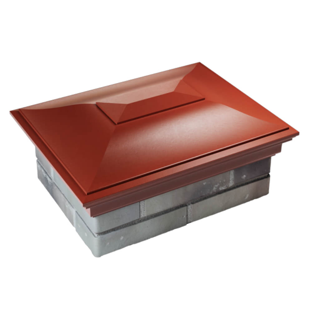 Колпак Zking Монблан Красный на столб 2х1.5 кирпича (515х385мм) Оренбург фото