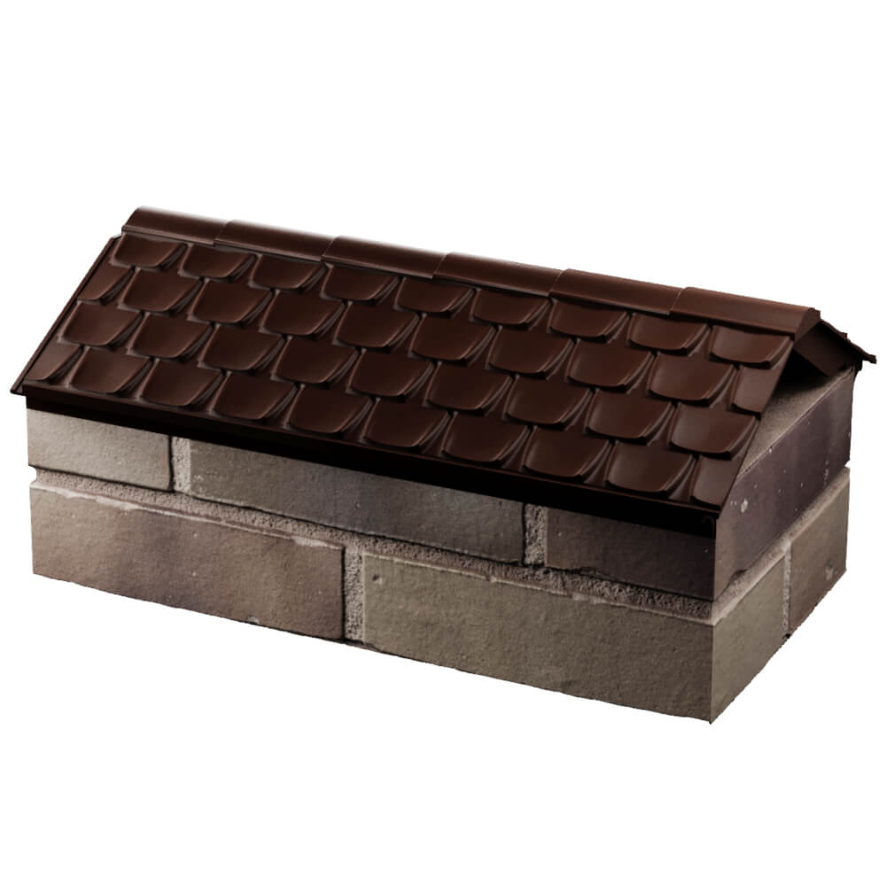 Парапет Zking Эльбрус Коричневый с посадкой на 1 кирпич (255мм) в Оренбурге фото