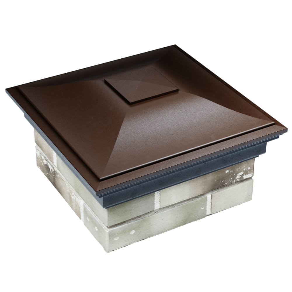 Колпак Zking Монблан Коричневый на столб 1.5х1.5 кирпича (385х385мм) в Оренбурге фото