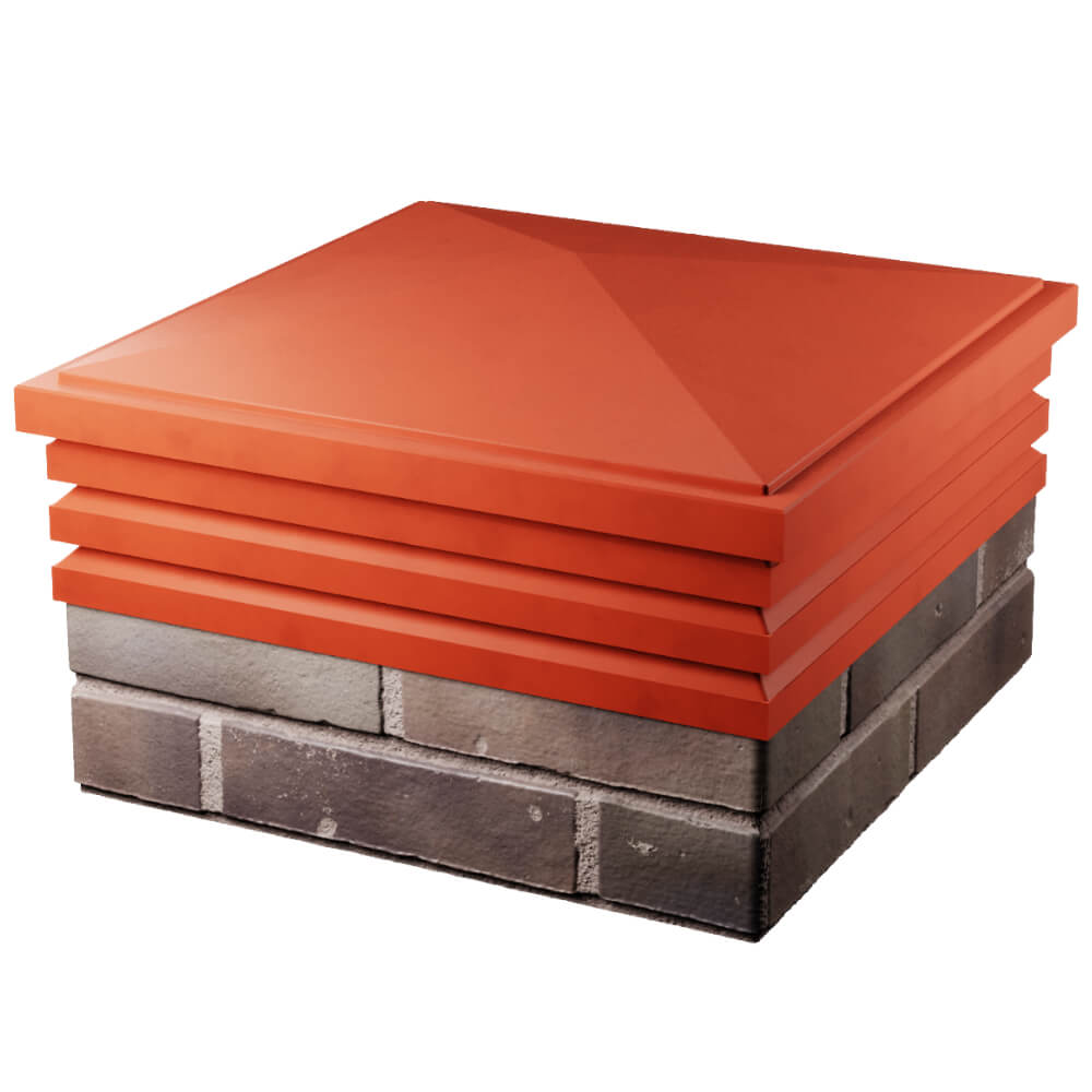 Колпак Zking Бона ХайТек Красный на столб 2х2 кирпича (513х513мм) в Оренбурге фото