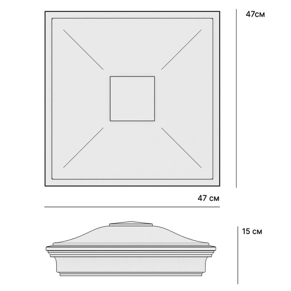 Колпак Zking Монблан Коричневый на столб 1.5х1.5 кирпича (385х385мм) в Оренбурге фото