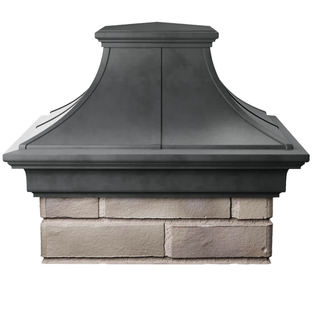 Колпак Zking Монблан Премиум Серый на столб 1.5х1.5 кирпича (385х385мм) Оренбург фото