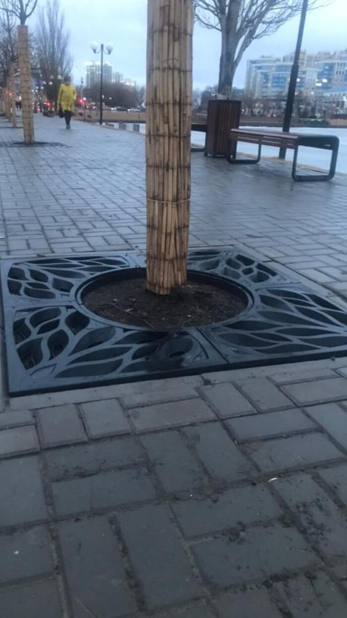 Приствольная решетка для дерева ZKING CRUST 1.2х1.2м Черная в Оренбурге фото