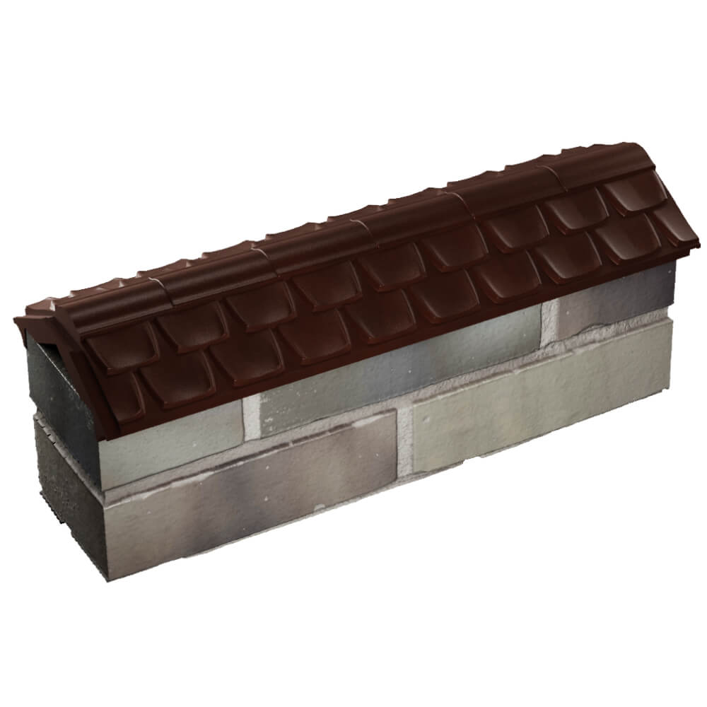 Парапет Zking Эльбрус Коричневый с посадкой на 0.5 кирпича (130мм) в Оренбурге фото