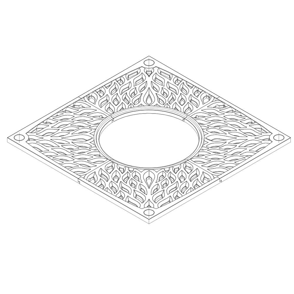 Приствольная решетка для дерева ZKING CRUST 2х2м Черная в Оренбурге фото