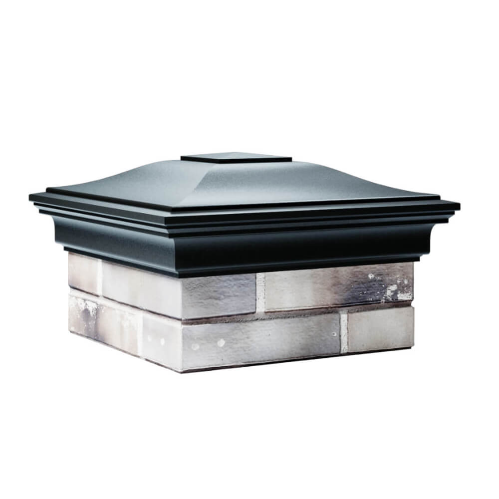 Колпак Zking Монблан Черный на столб 1.5х1.5 еврокирпича 0.7НФ (355х355мм) в Оренбурге фото