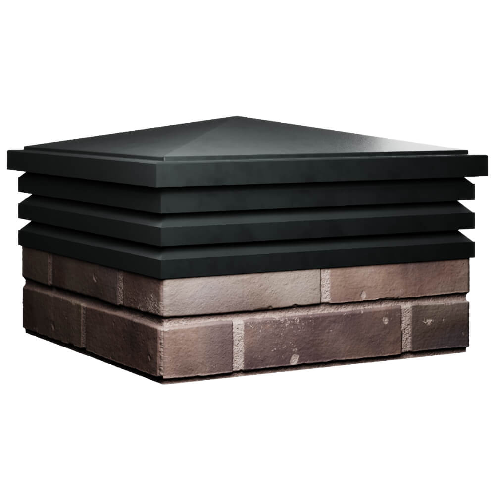 Колпак Zking Бона ХайТек Черный на столб 2х2 кирпича (513х513мм) в Оренбурге фото