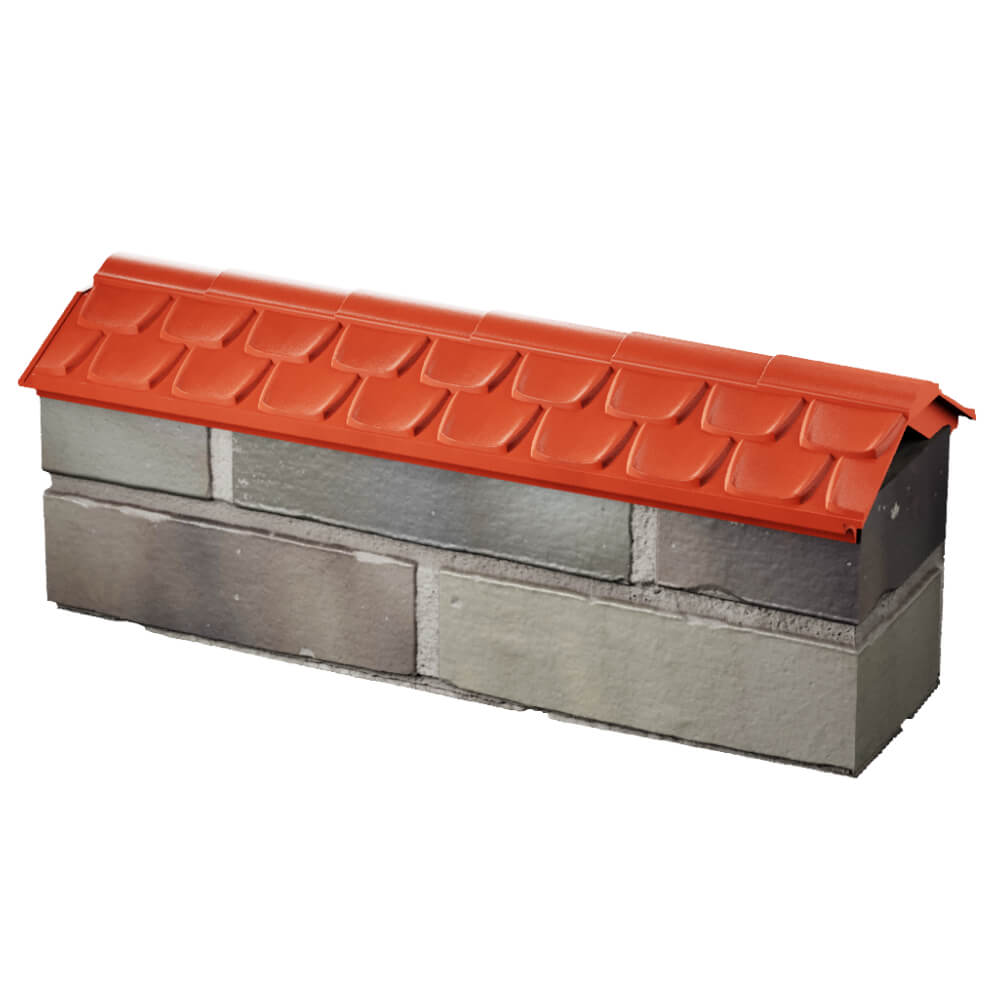 Парапет Zking Эльбрус Красный с посадкой на 0.5 кирпича (130мм) в Оренбурге фото