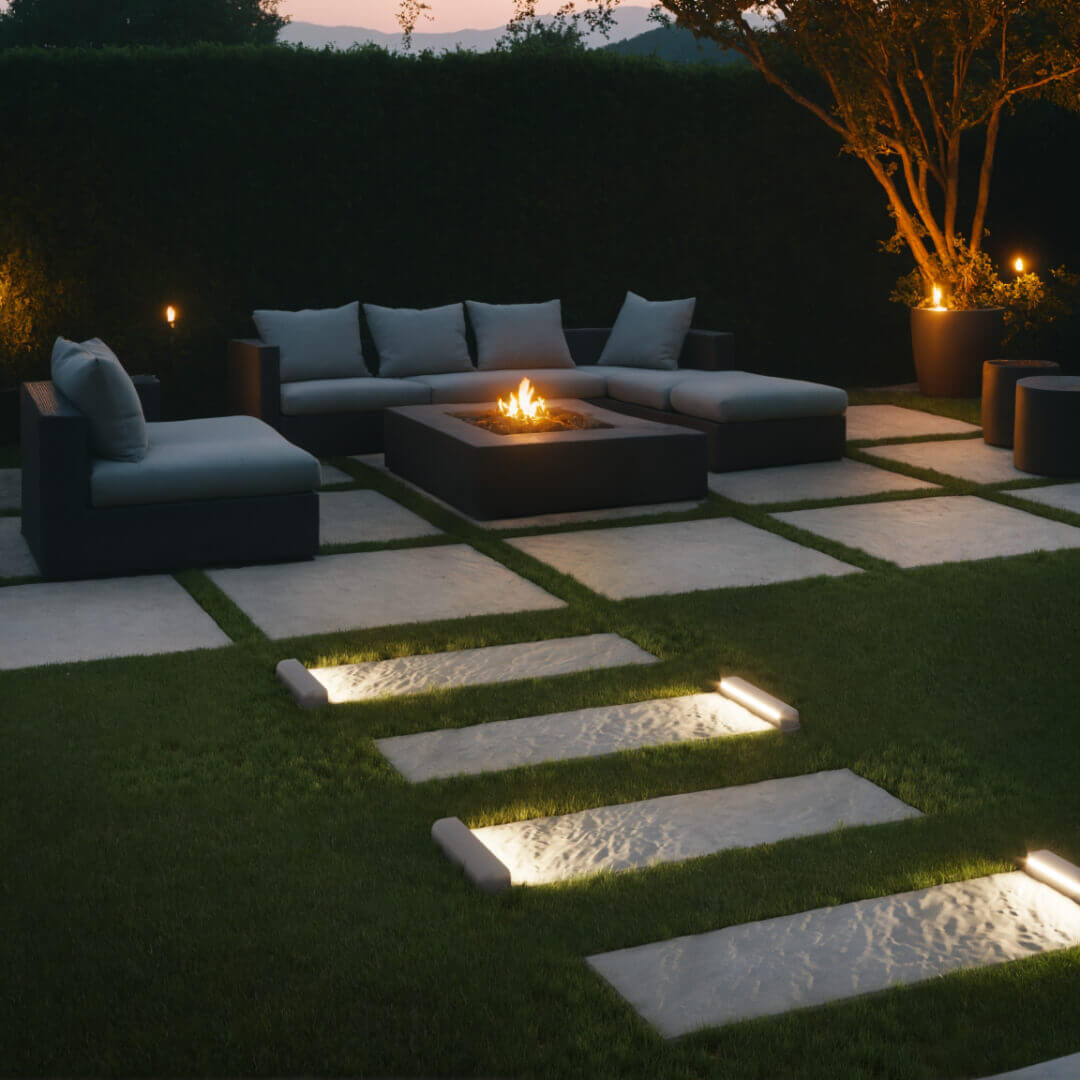 LED Светильник для шаговой плиты STONE Светлая Галька 330х75х98мм в Оренбурге фото