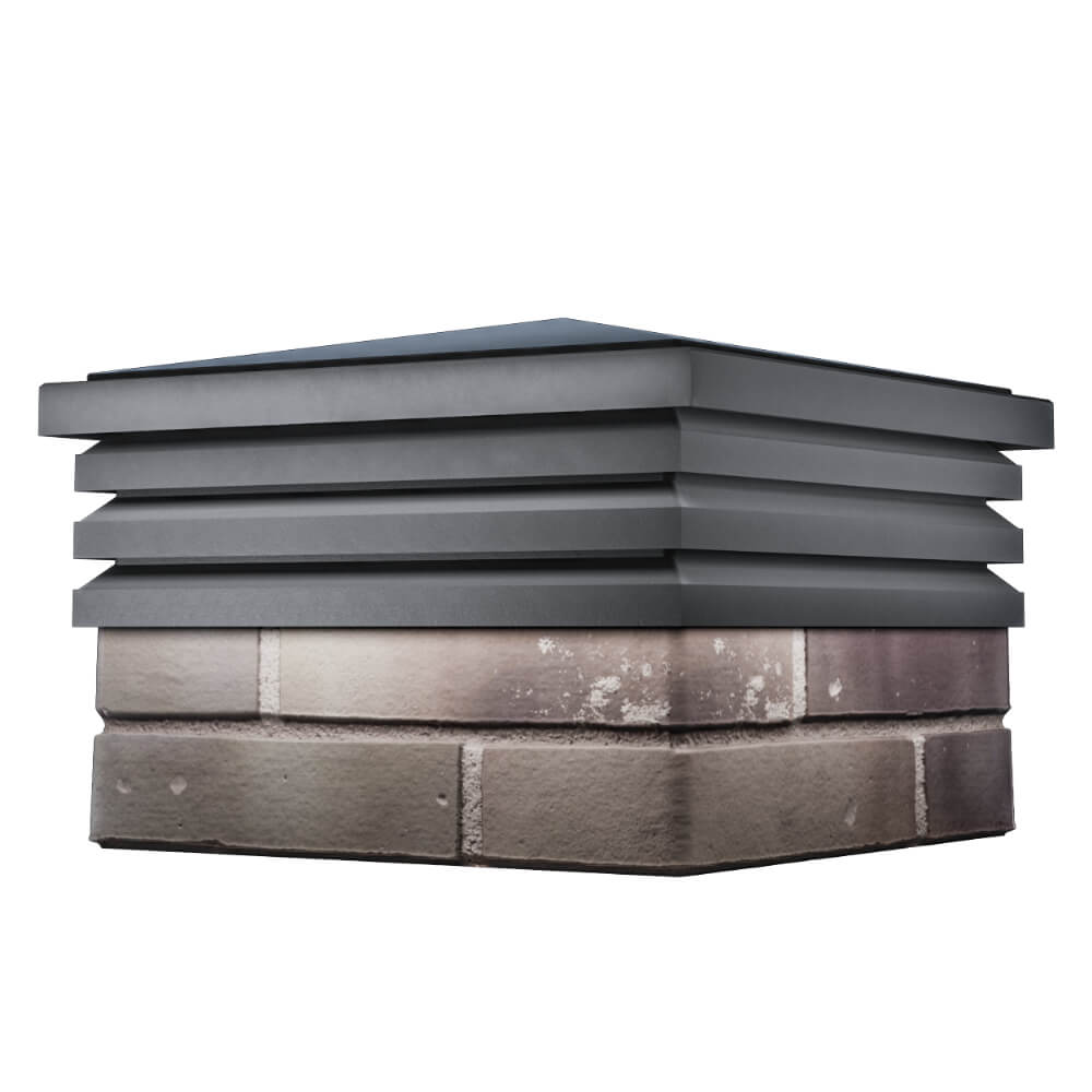 Колпак Zking Бона ХайТек Серый на столб 1.5х1.5 кирпича (385х385мм) в Оренбурге фото