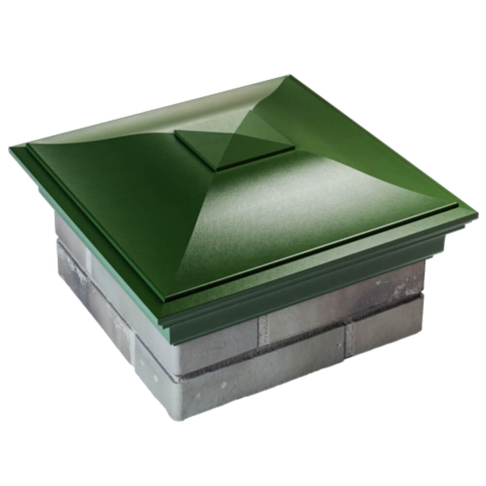Колпак Zking Монблан Зеленый на столб 1.5х1.5 кирпича (385х385мм) в Оренбурге фото