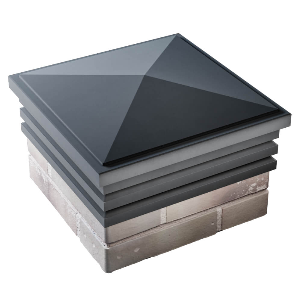 Колпак Zking Бона ХайТек Серый на столб 1.5х1.5 кирпича (385х385мм) в Оренбурге фото