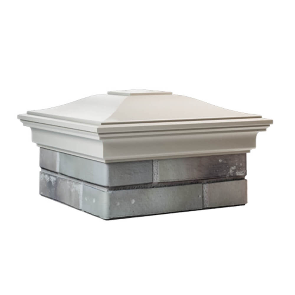 Колпак Zking Монблан Бежевый на столб 1.5х1.5 еврокирпича 0.7НФ (355х355мм) в Оренбурге фото