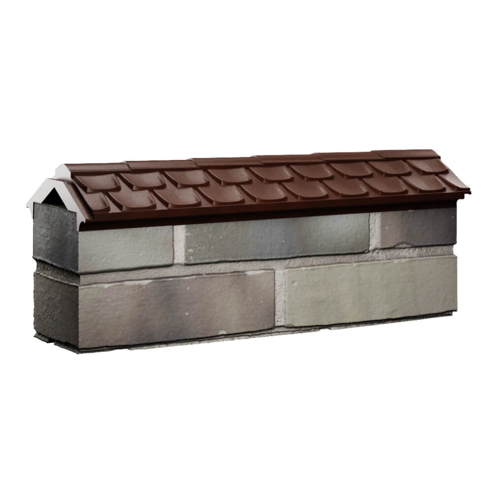 Парапет Zking Эльбрус Коричневый с посадкой на 0.5 кирпича (130мм) Оренбург фото