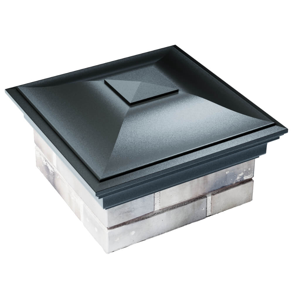 Колпак Zking Монблан Черный на столб 1.5х1.5 кирпича (385х385мм) в Оренбурге фото