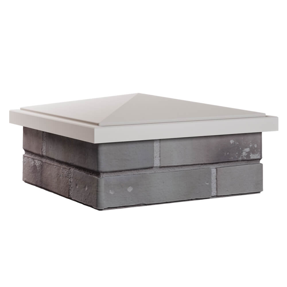 Колпак Zking БонаМоно Бежевый на столб 1.5х1.5 кирпича (385х385, 400х400мм) в Оренбурге фото