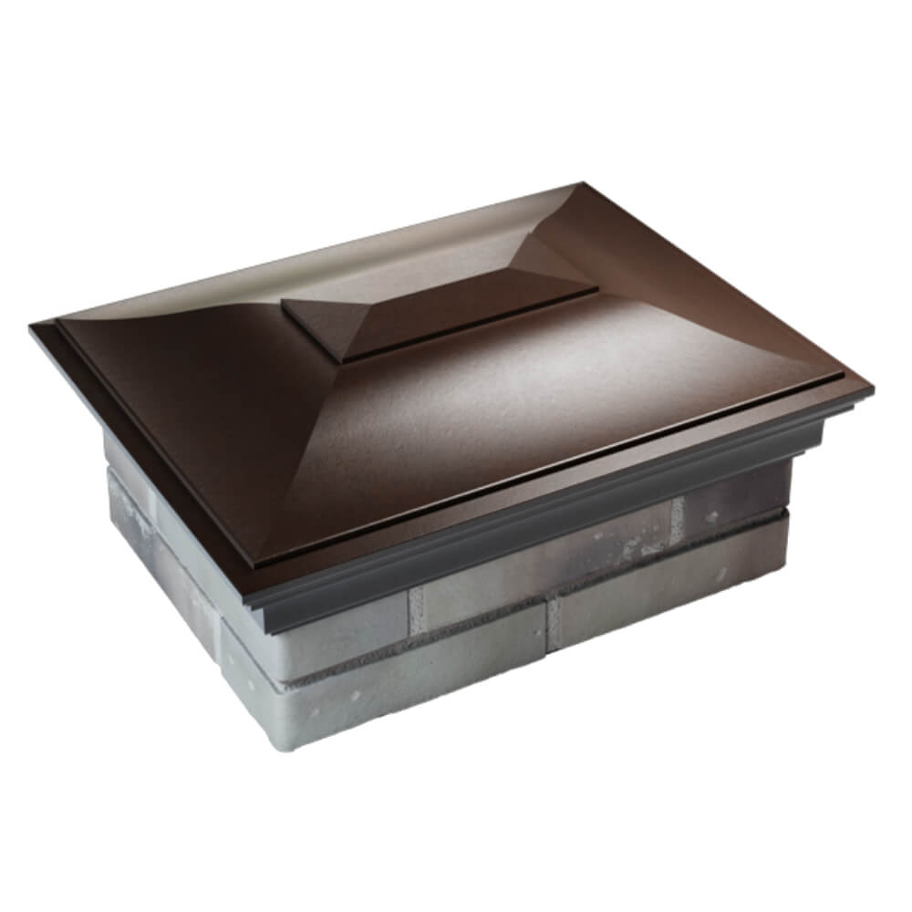 Колпак Zking Монблан Коричневый на столб 2х1.5 кирпича (515х385мм) Оренбург фото