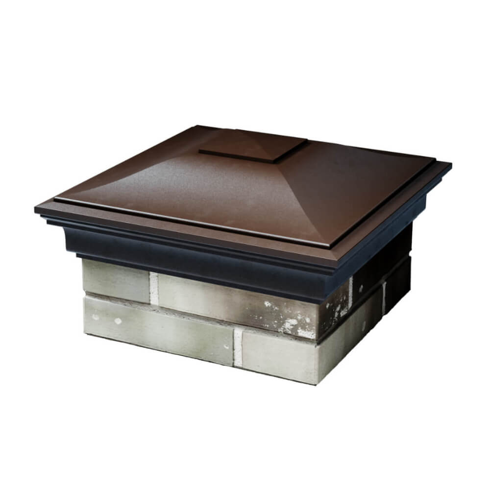 Колпак Zking Монблан Коричневый на столб 1.5х1.5 еврокирпича 0.7НФ (355х355мм) в Оренбурге фото