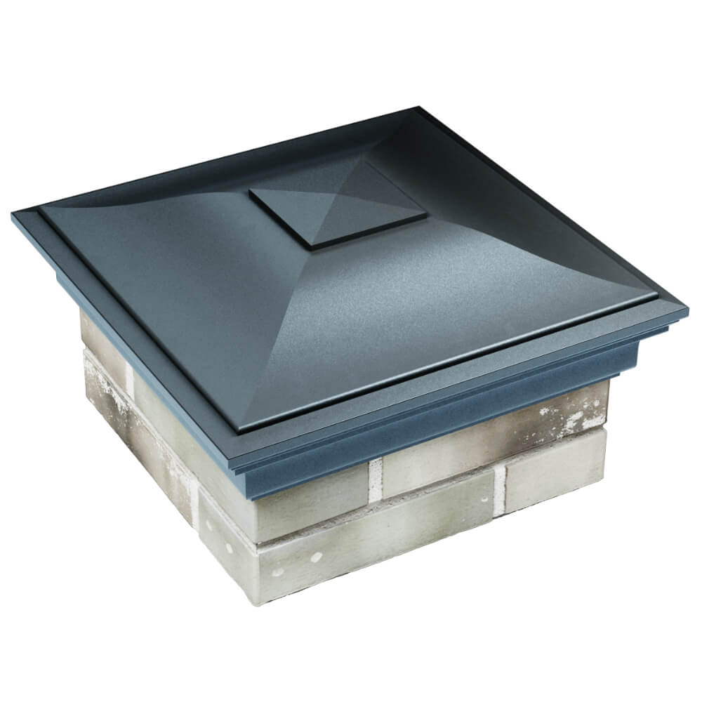 Колпак Zking Монблан Серый на столб 1.5х1.5 кирпича (385х385мм) в Оренбурге фото