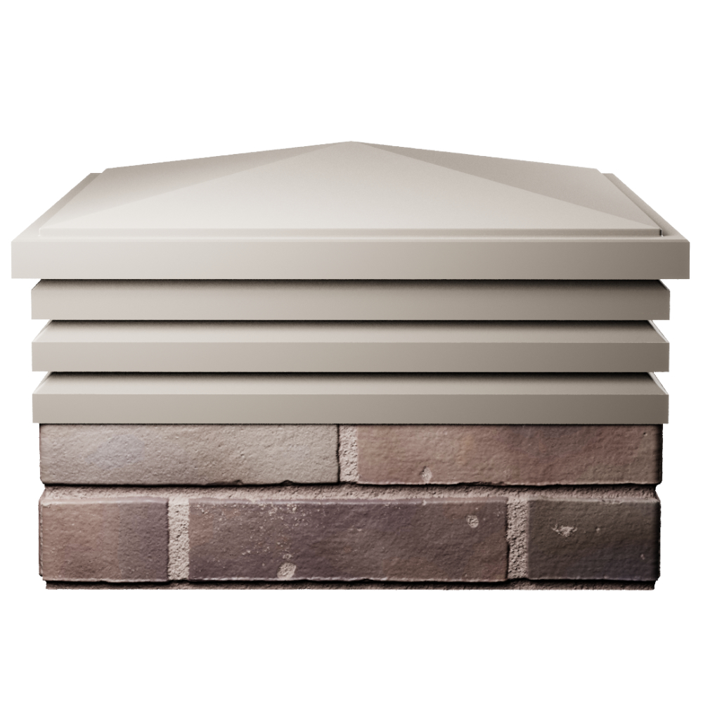 Колпак Zking Бона ХайТек Бежевый на столб 2х2 кирпича (513х513мм) Оренбург фото