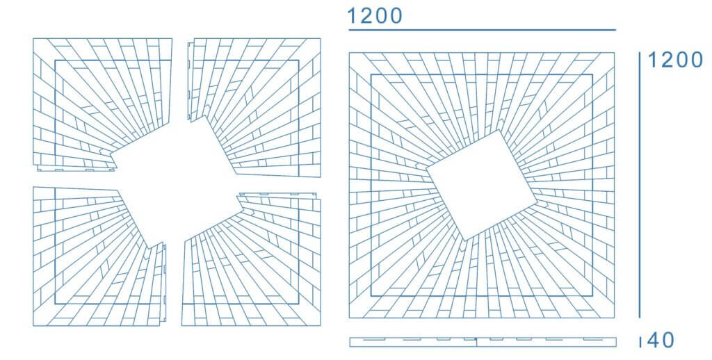 Приствольная решетка для дерева ZKING ATMOSPHERE 1.2х1.2м Серая в Оренбурге фото