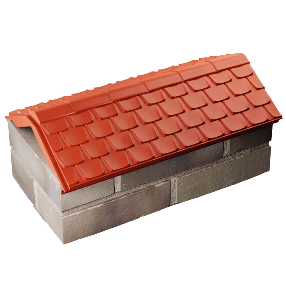Парапет Zking Эльбрус Красный с посадкой на 1 кирпич (255мм) в Оренбурге фото