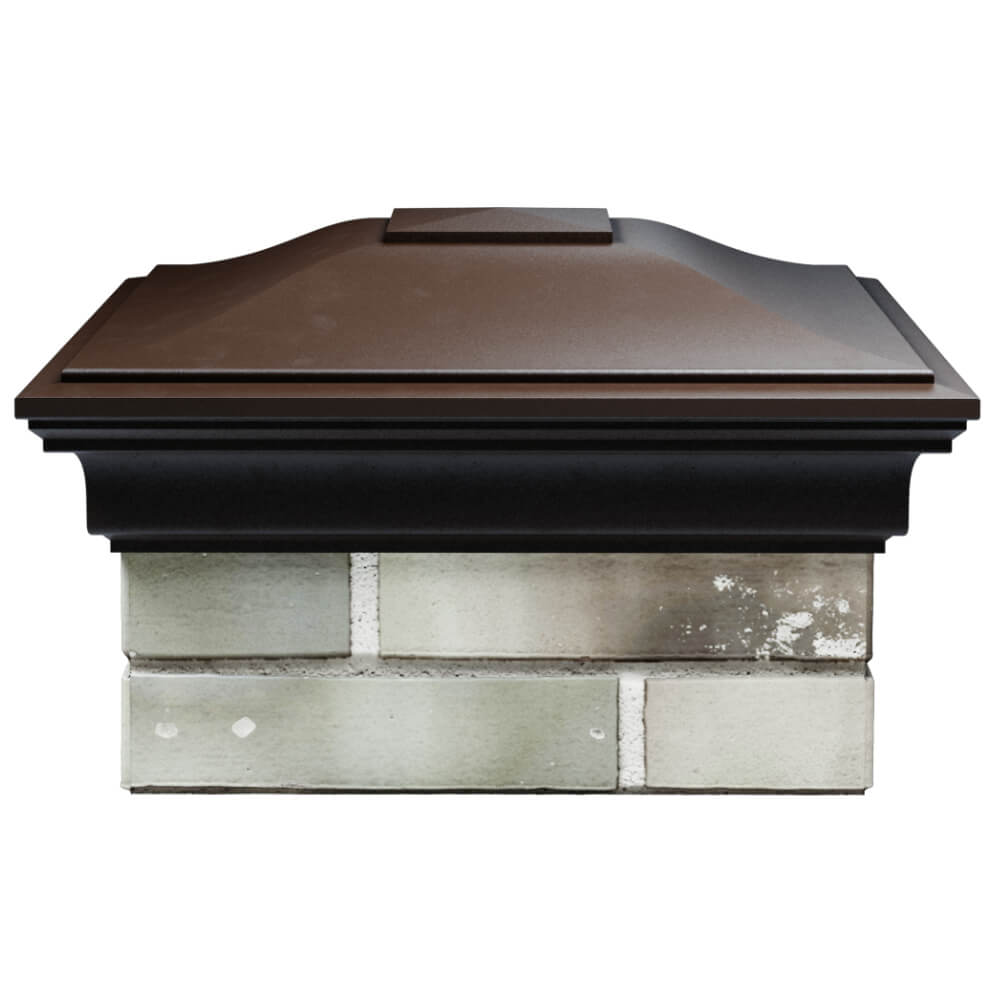 Колпак Zking Монблан Коричневый на столб 1.5х1.5 кирпича (385х385мм) Оренбург фото