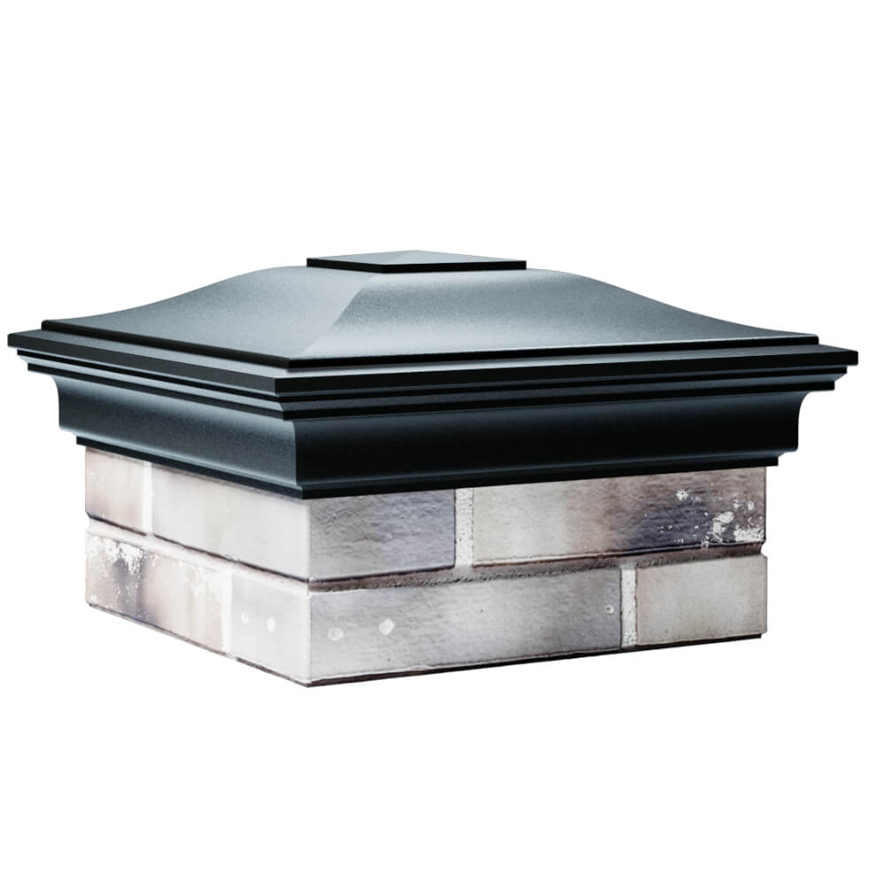 Колпак Zking Монблан Черный на столб 1.5х1.5 кирпича (385х385мм) в Оренбурге фото