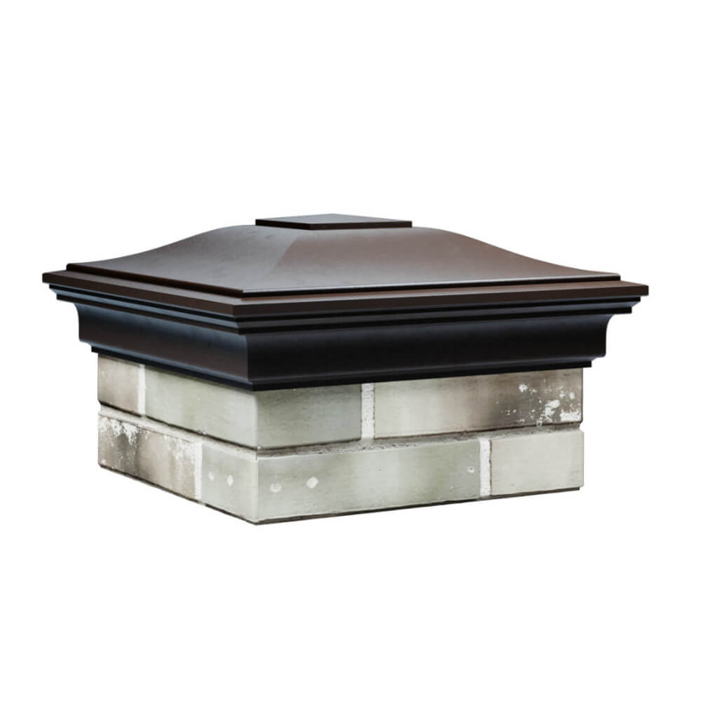 Колпак Zking Монблан Коричневый на столб 1.5х1.5 еврокирпича 0.7НФ (355х355мм) в Оренбурге фото