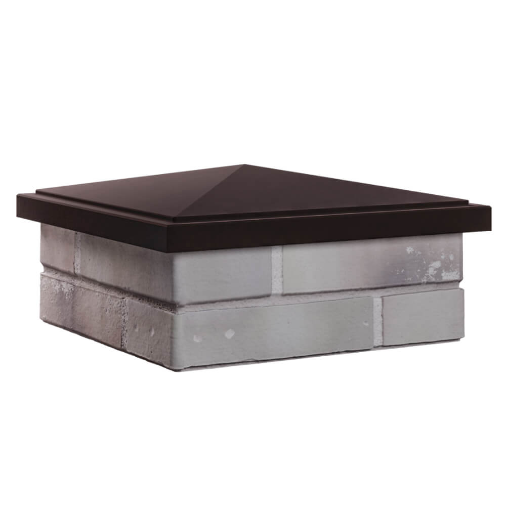 Колпак Zking БонаМоно Коричневый на столб 1.5х1.5 кирпича (385х385, 400х400мм) в Оренбурге фото