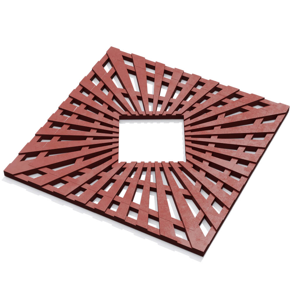 Приствольная решетка для дерева ZKING ATMOSPHERE 1.2х1.2м Красная в Оренбурге фото