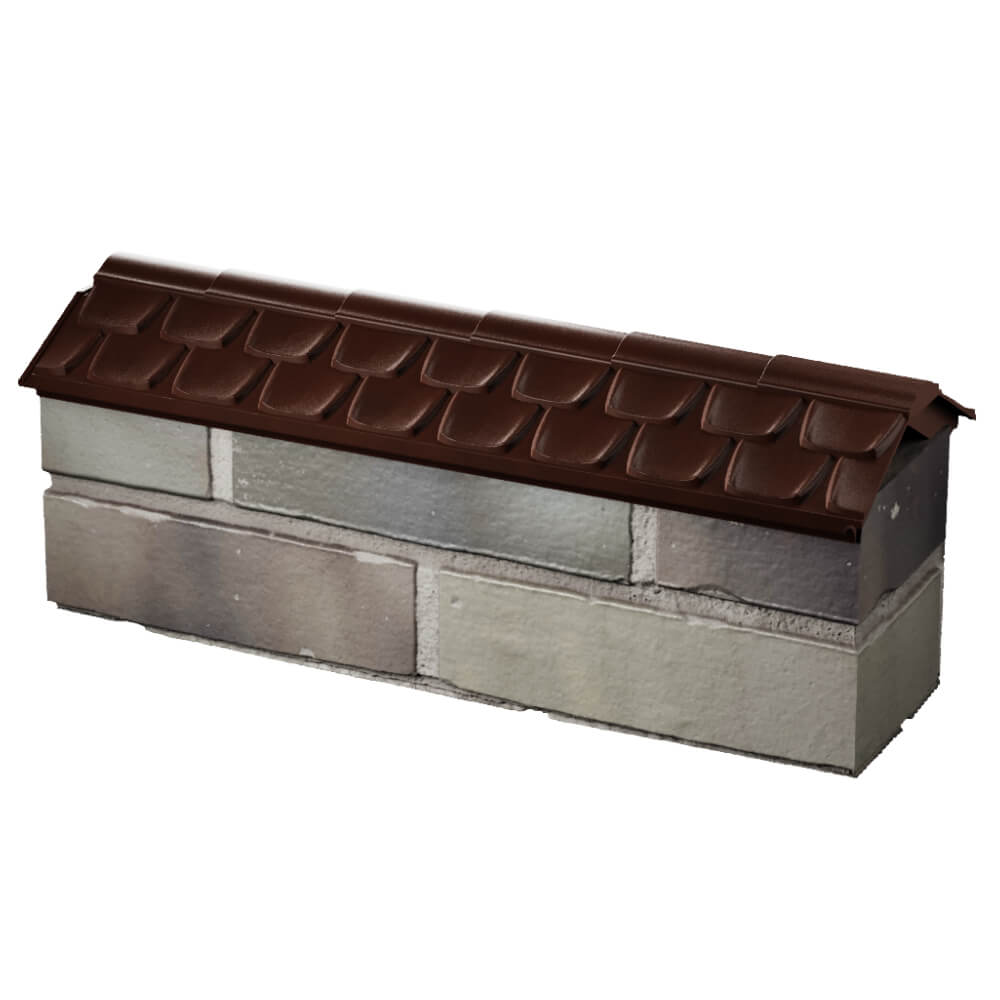 Парапет Zking Эльбрус Коричневый с посадкой на 0.5 кирпича (130мм) в Оренбурге фото
