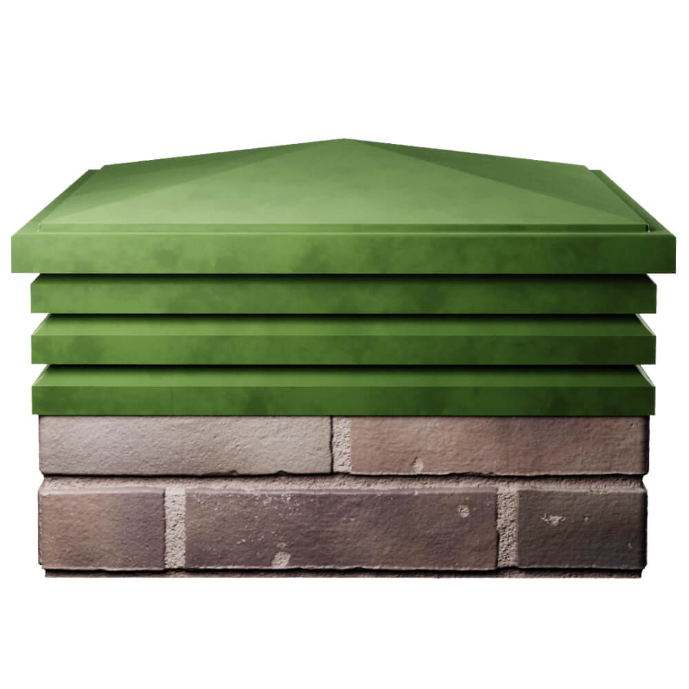 Колпак Zking Бона ХайТек Зеленый на столб 2х2 кирпича (513х513мм) Оренбург фото