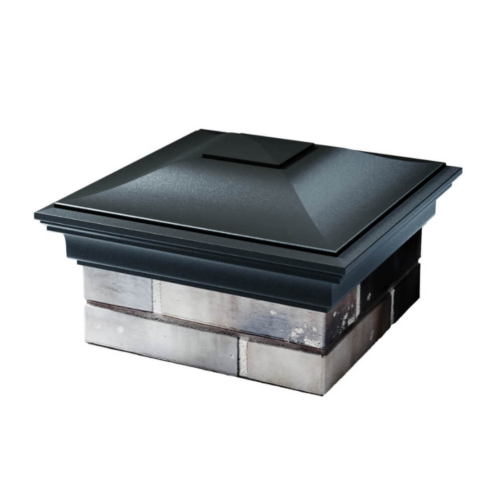 Колпак Zking Монблан Черный на столб 1.5х1.5 еврокирпича 0.7НФ (355х355мм) в Оренбурге фото