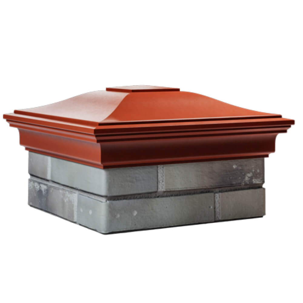 Колпак Zking Монблан Красный на столб 1.5х1.5 кирпича (385х385мм) в Оренбурге фото