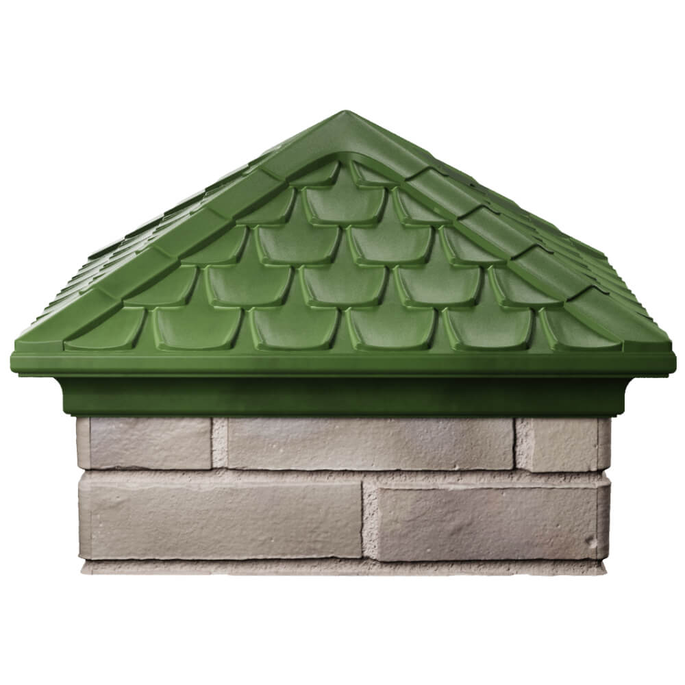 Колпак Zking Эльбрус Зеленый на столб 1.5х1.5 кирпича (385х385мм) Оренбург фото