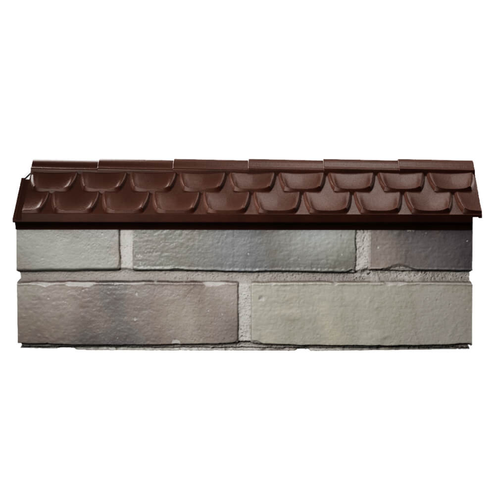 Парапет Zking Эльбрус Коричневый с посадкой на 0.5 кирпича (130мм) в Оренбурге фото