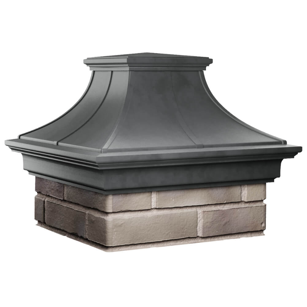 Колпак Zking Монблан Премиум Серый на столб 1.5х1.5 кирпича (385х385мм) в Оренбурге фото