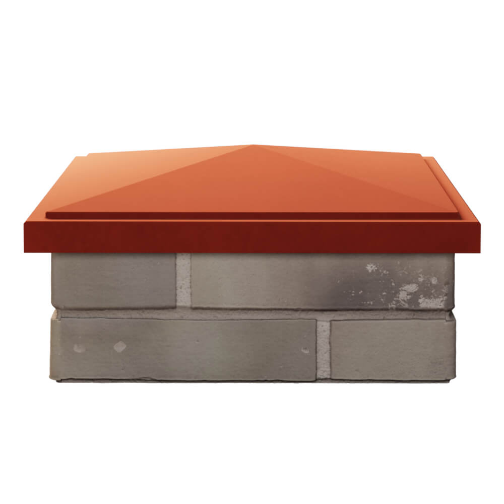 Колпак Zking БонаМоно Красный на столб 1.5х1.5 кирпича (385х385, 400х400мм) Оренбург фото