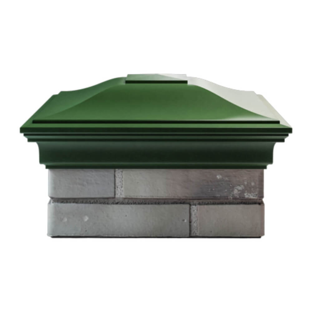 Колпак Zking Монблан Зеленый на столб 1.5х1.5 еврокирпича 0.7НФ (355х355мм) Оренбург фото