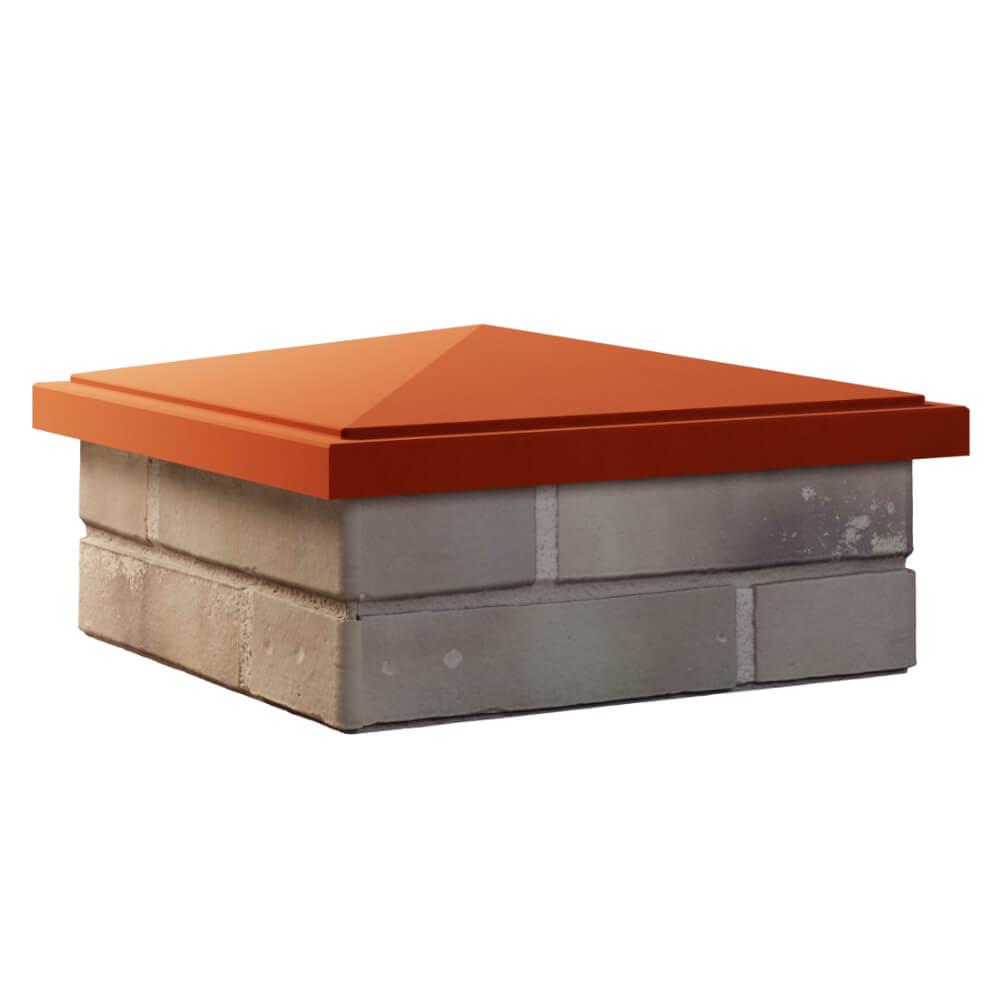 Колпак Zking БонаМоно Красный на столб 1.5х1.5 кирпича (385х385, 400х400мм) в Оренбурге фото