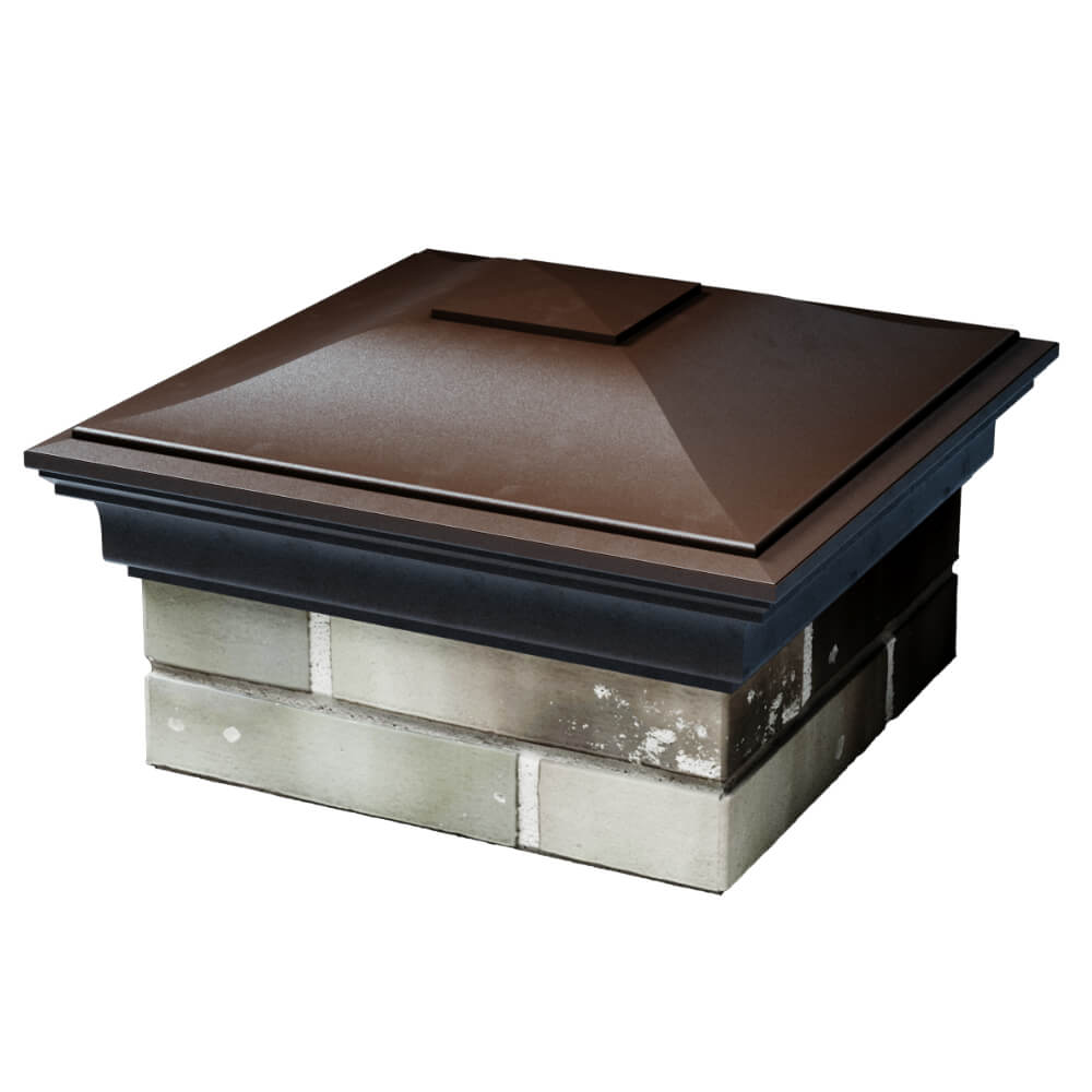 Колпак Zking Монблан Коричневый на столб 1.5х1.5 кирпича (385х385мм) в Оренбурге фото